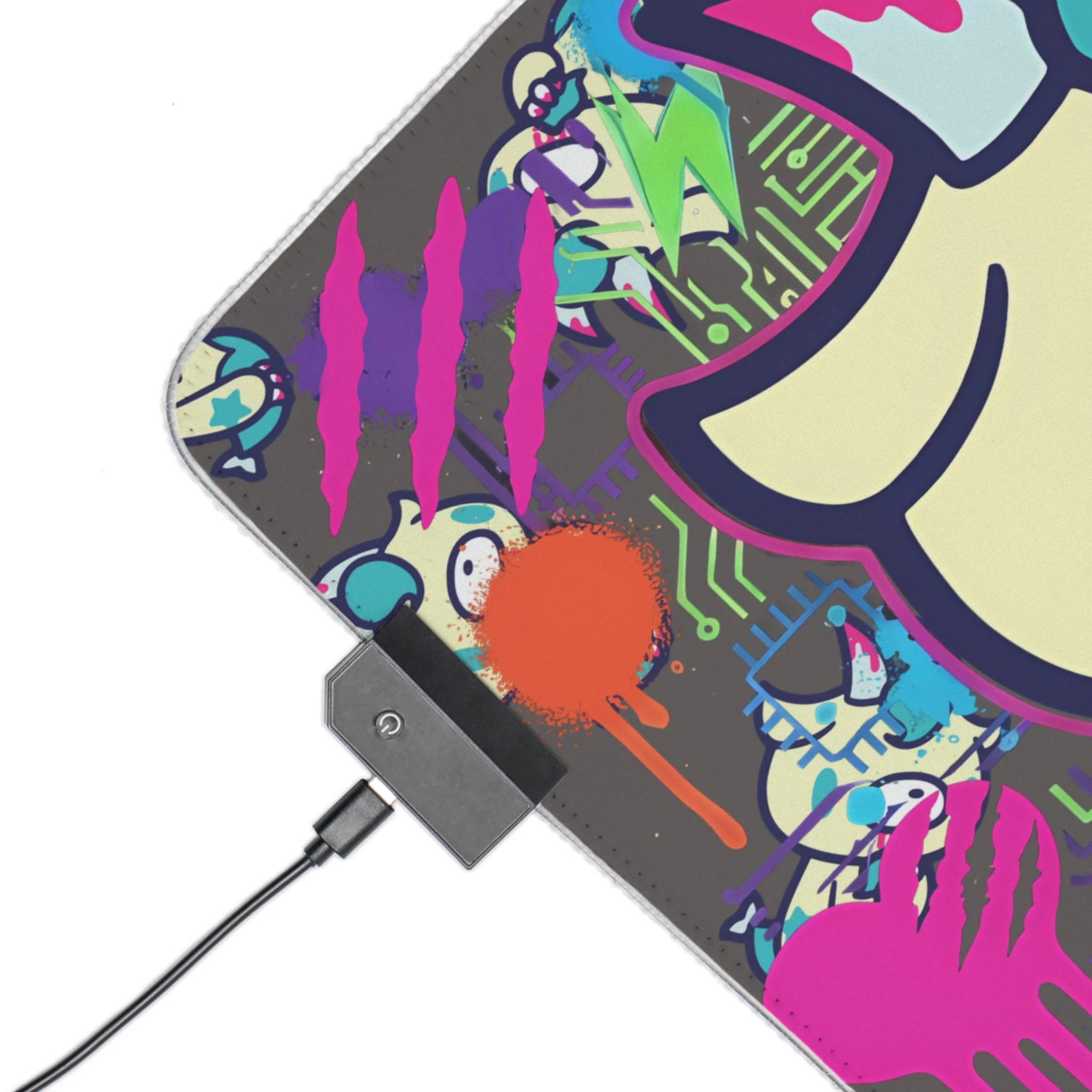 Capricorn Zodiac gloomy bear LED Gaming Mouse Pad - Image 3