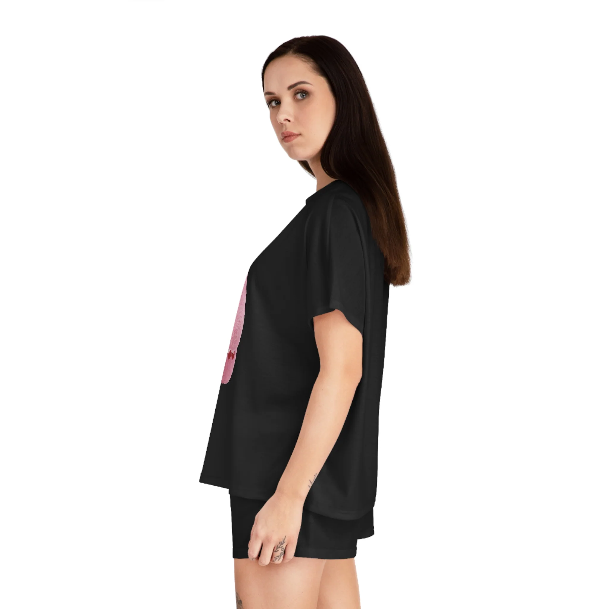 Chubby Gloomy Bear Y2K - Women's Short Pajama Set (AOP) - Image 6