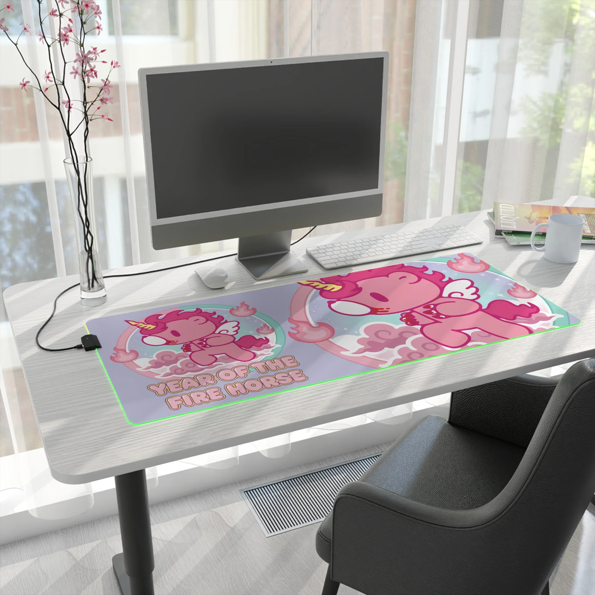 Fire Horse Gloomy Bear LED Gaming Mouse Pad - Image 23