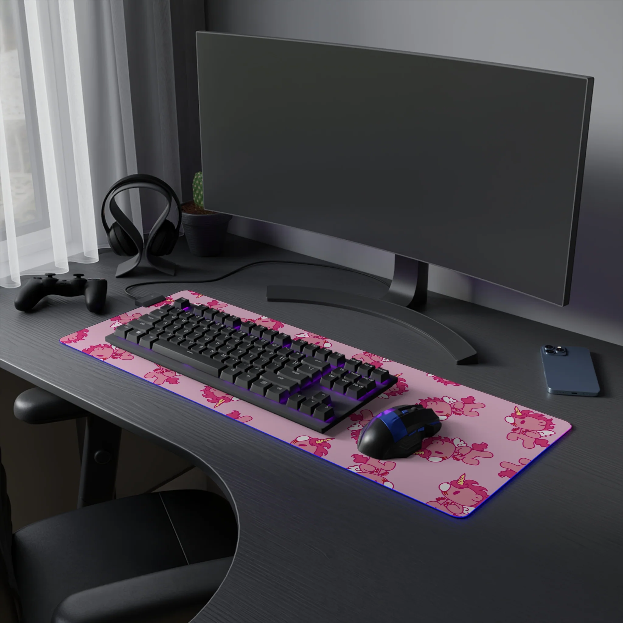 Fire Horse Gloomy Bear LED Gaming Mouse Pad - Image 19