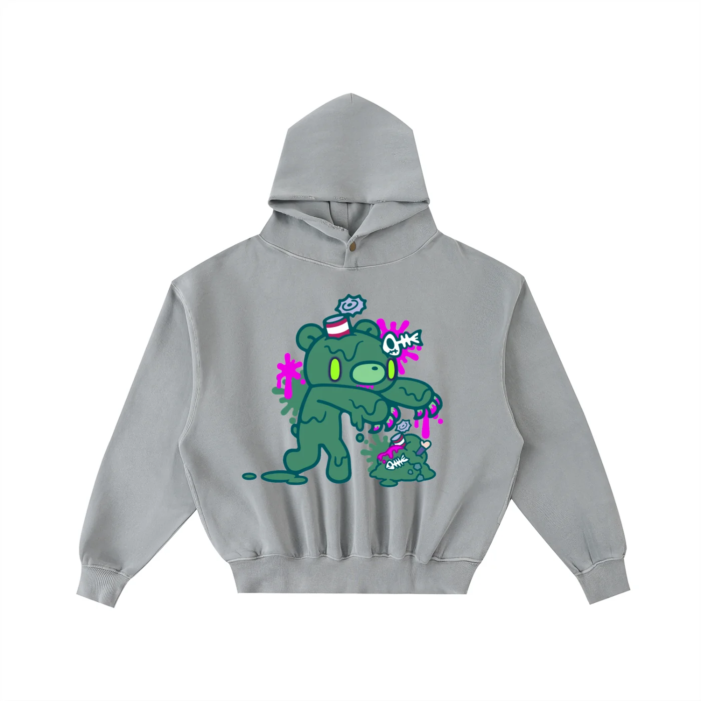 Gloomy Wax Washed Fleece Hoodie - Image 3