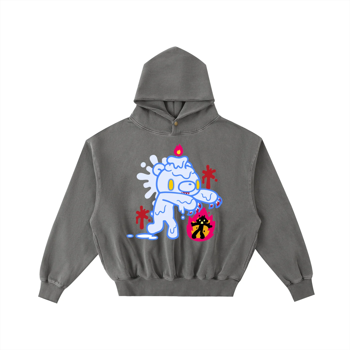 Gloomy Wax Washed Fleece Hoodie - Image 5