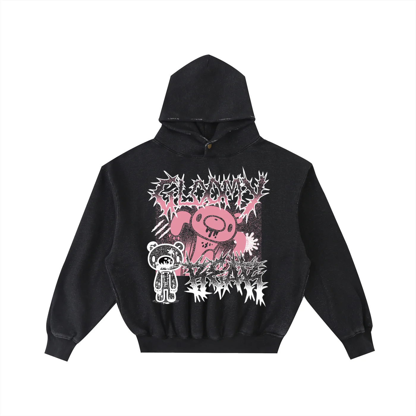 Gloomy Bear Metal Show Washed Fleece Hoodie