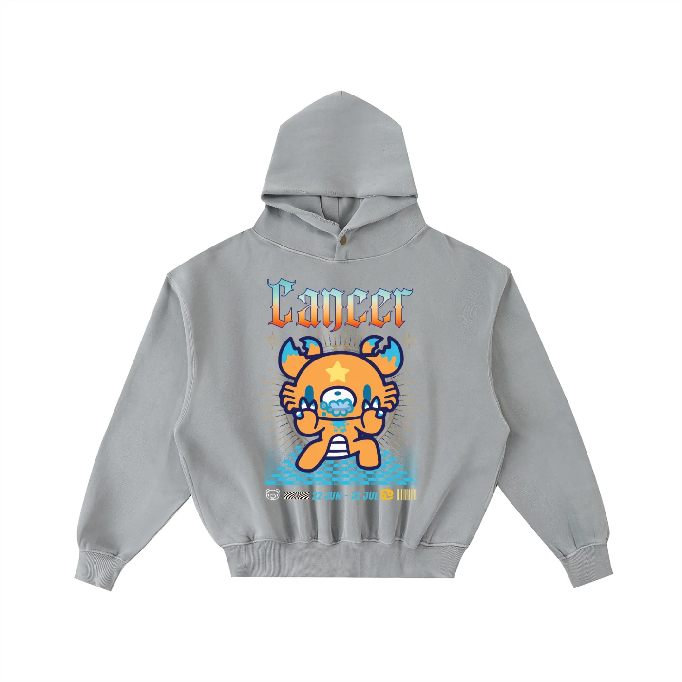 Frayed Enzyme Washed Fleece Hoodie - Image 3