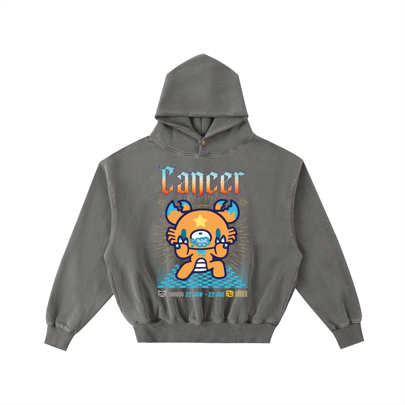 Frayed Enzyme Washed Fleece Hoodie - Image 5