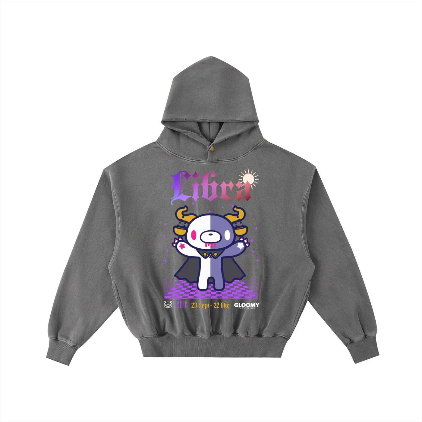 Frayed Enzyme Washed Fleece Hoodie - Image 5