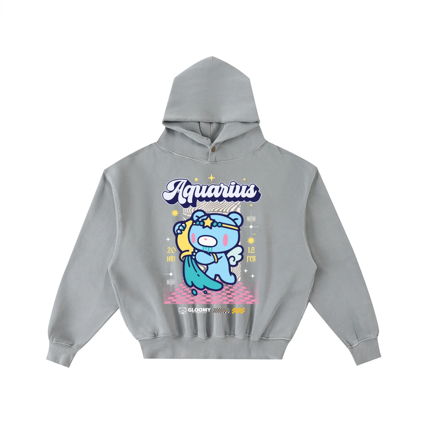 Frayed Enzyme Washed Fleece Hoodie - Image 3