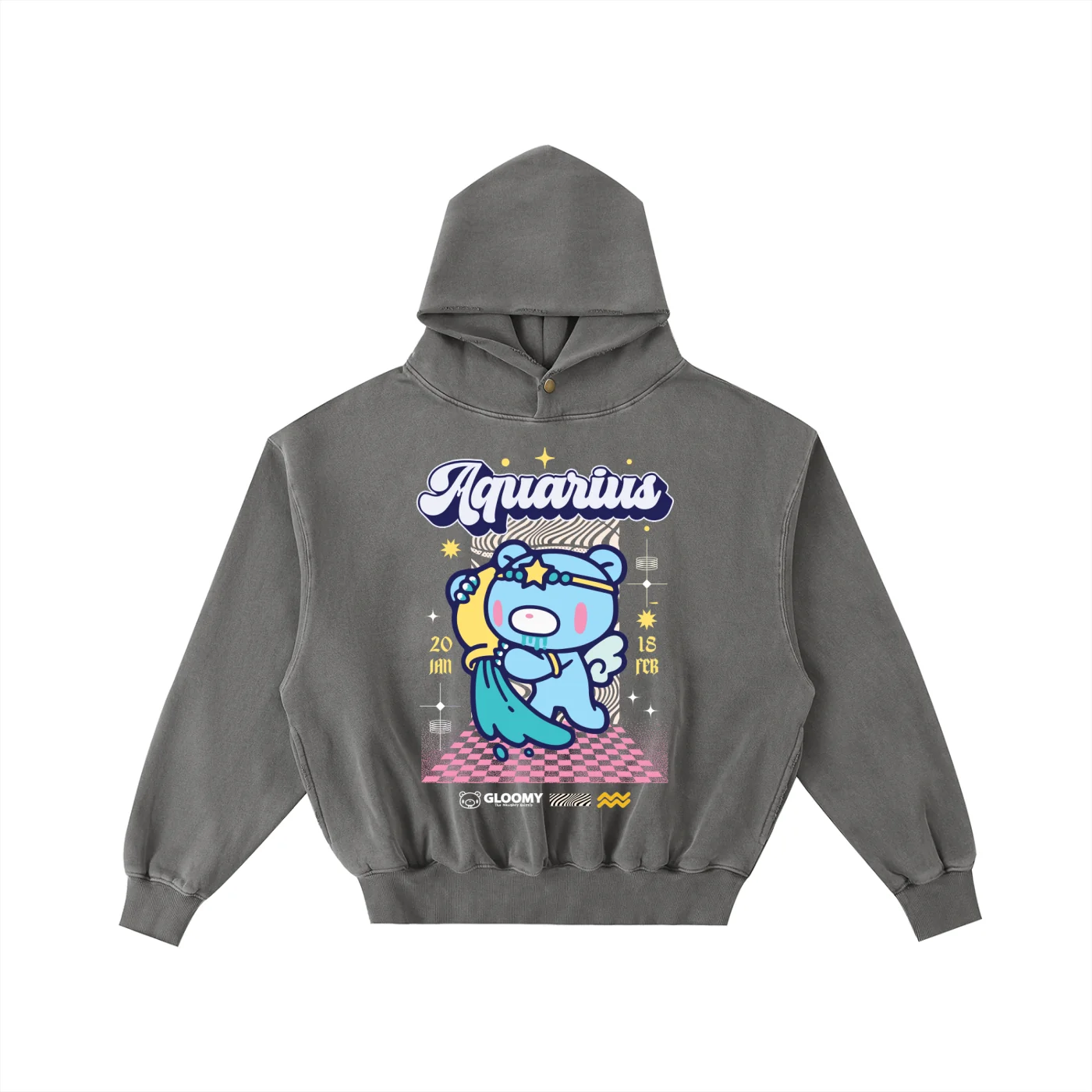Frayed Enzyme Washed Fleece Hoodie - Image 5