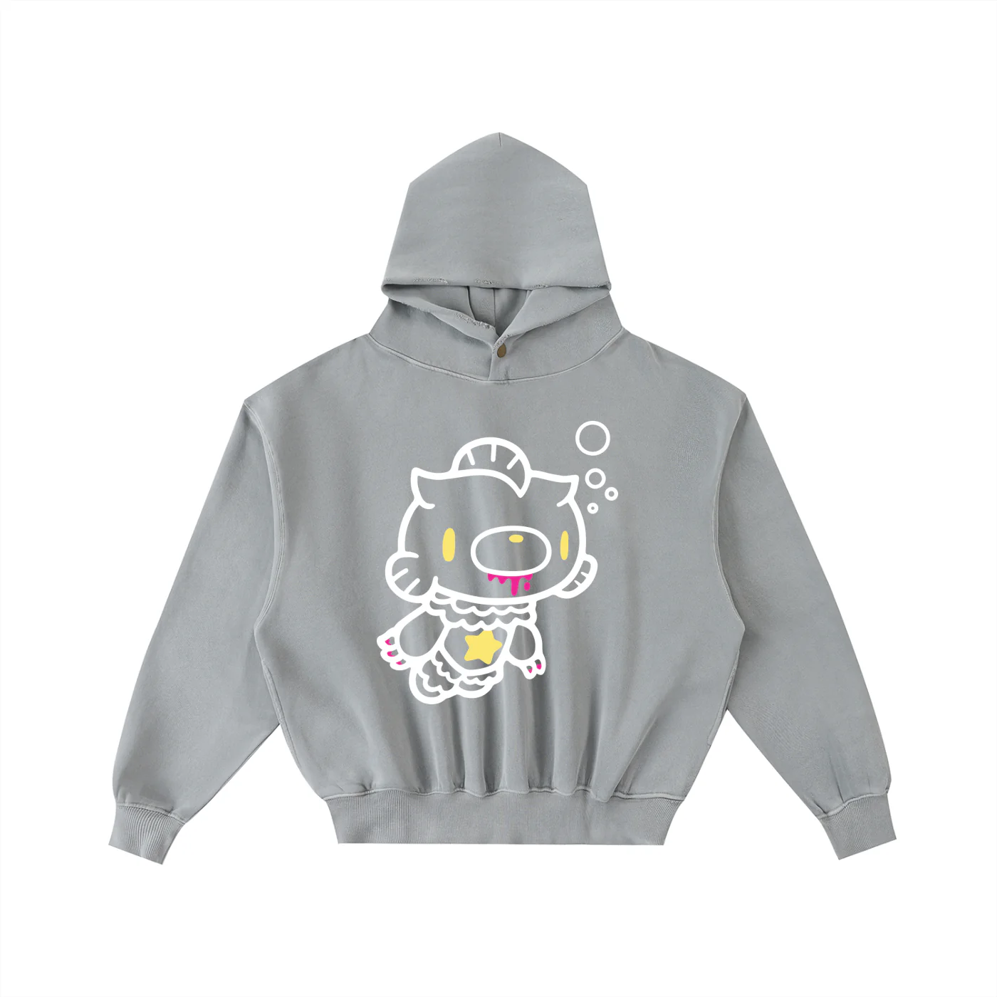 Gloomy Pisces Washed Fleece Hoodie - Image 3