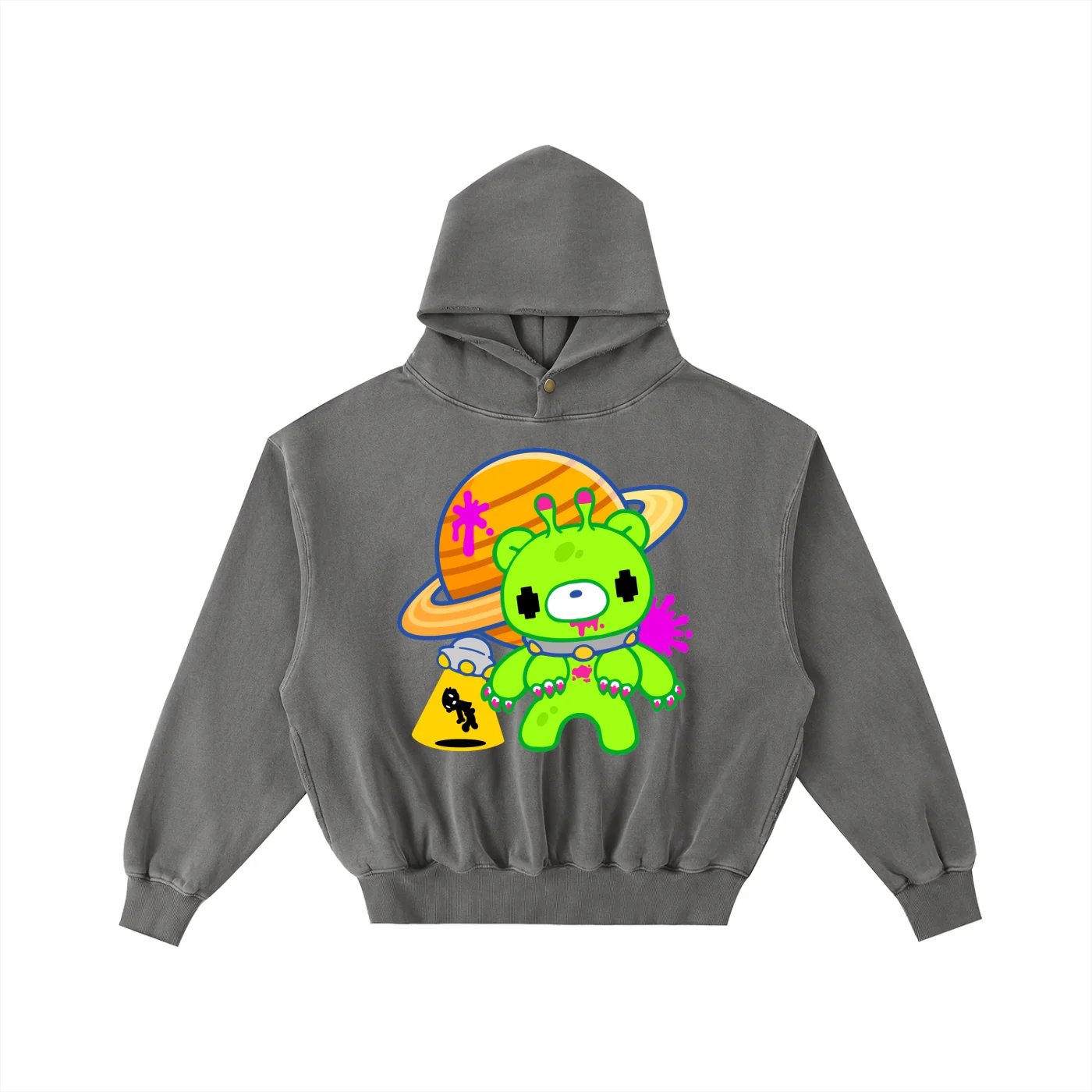 Alien Gloomy Washed Fleece Hoodie - Image 5