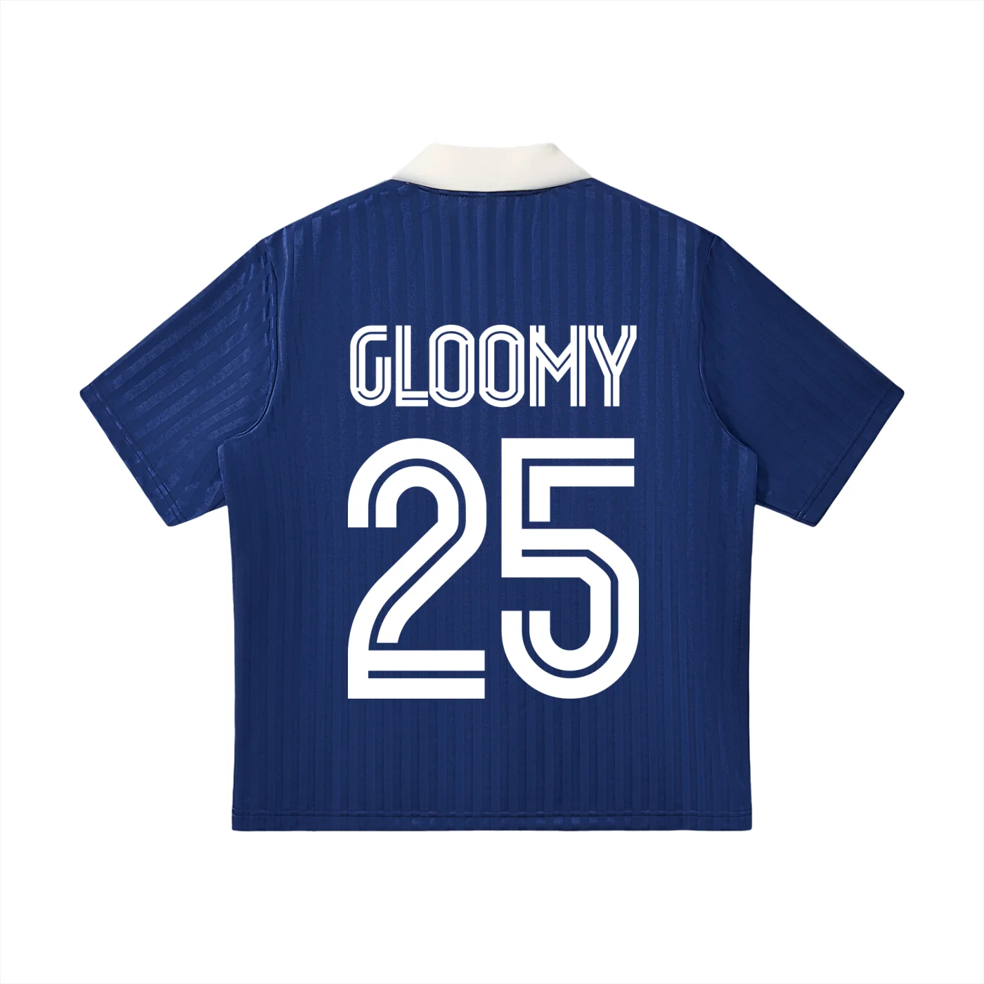 Gloomy Bear 25 Contrast Collar Striped Soccer Jersey - Image 4