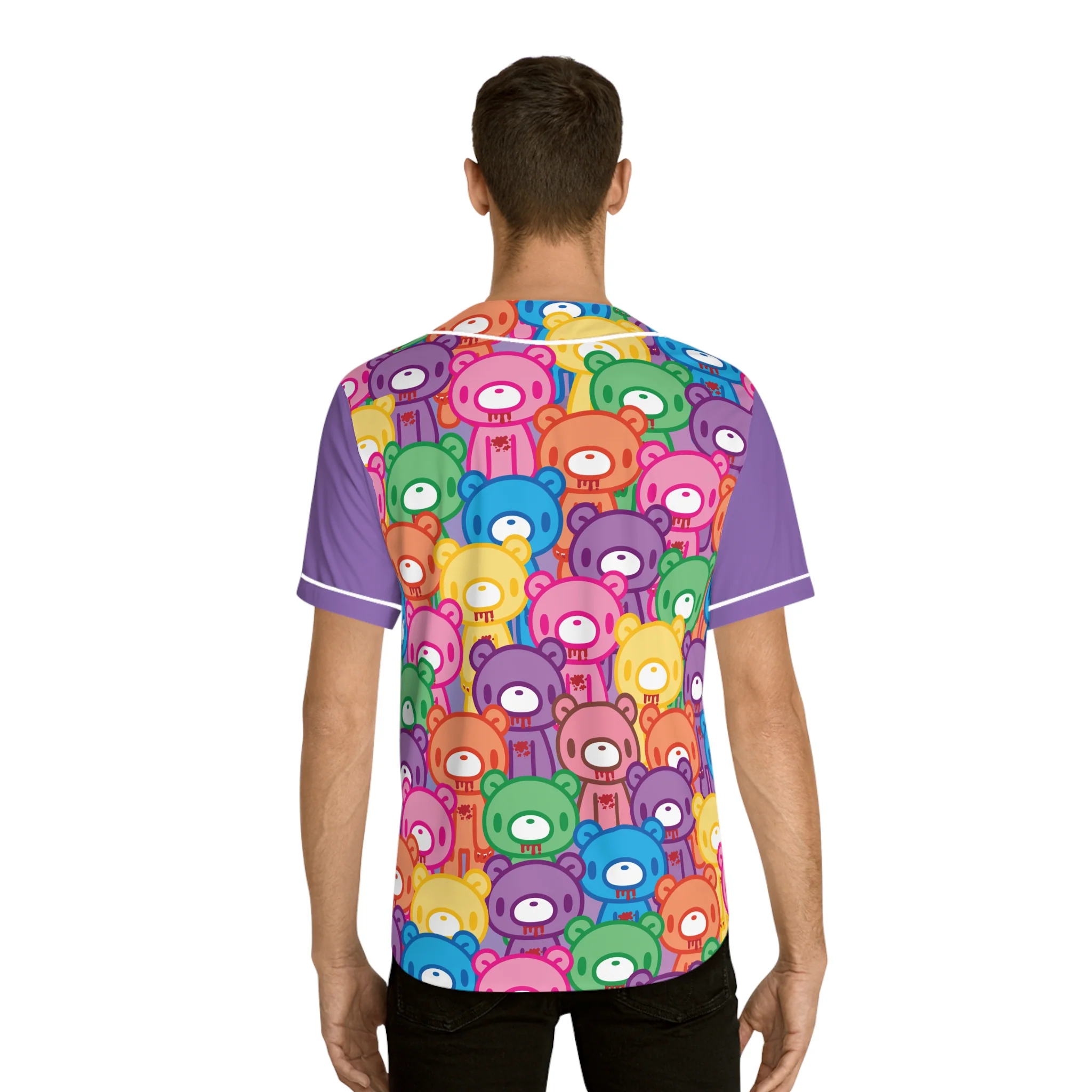 Gloomy Bear "Rainbow Dreams" Men's Baseball Jersey - Image 6