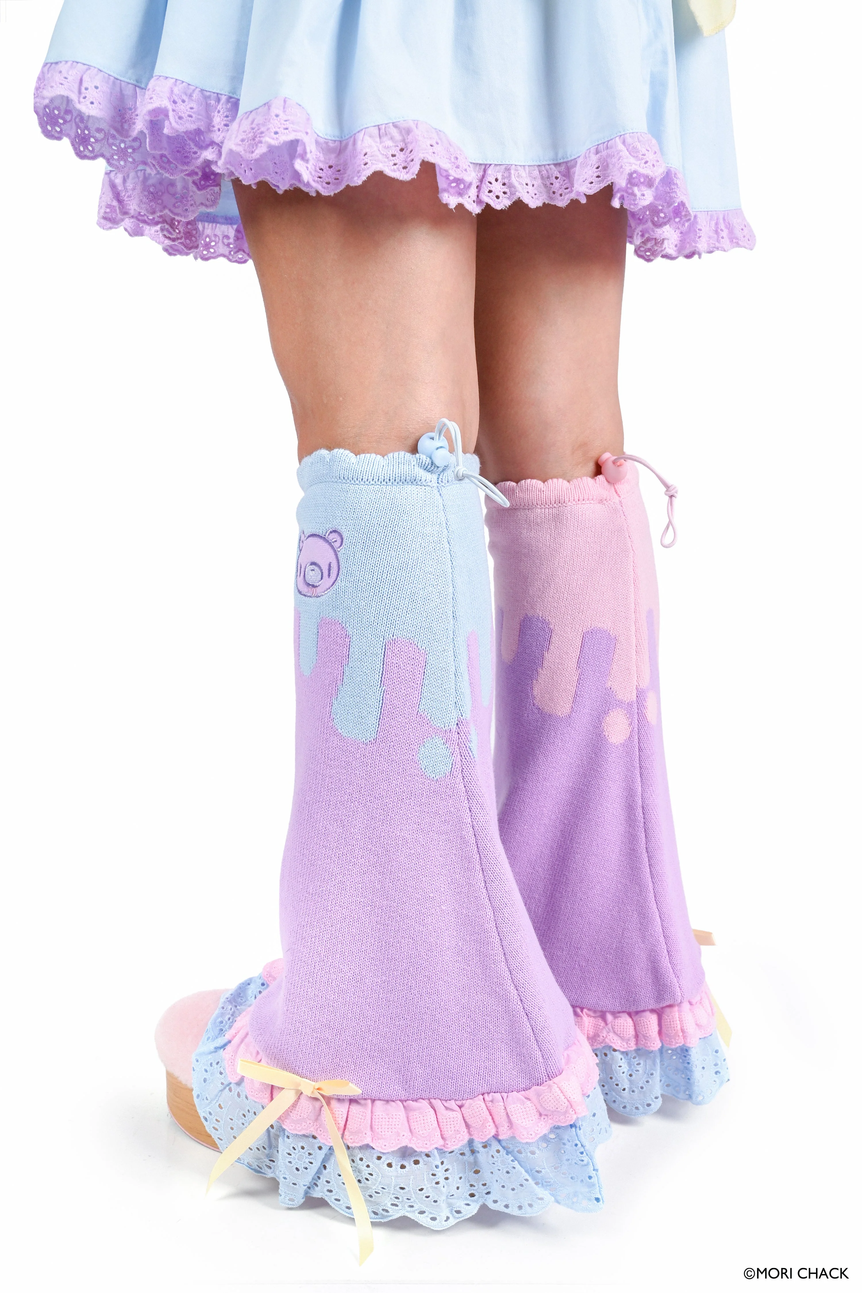 Gloomy Bear x My Violet  - Pastel Drip Legwarmers - Image 4