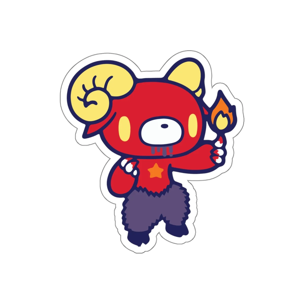 Gloomy Zodiac Aries Die-Cut Stickers - Image 3
