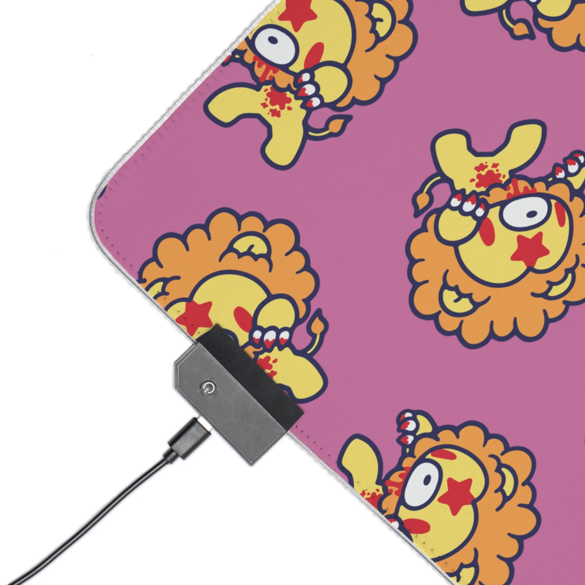 Leo Zodiac gloomy bear LED Gaming Mouse Pad - Image 3