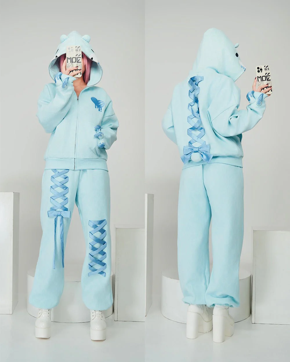 Pastel Winter Hoodie [MOEFLAVOR x Gloomy Bear] - Image 6