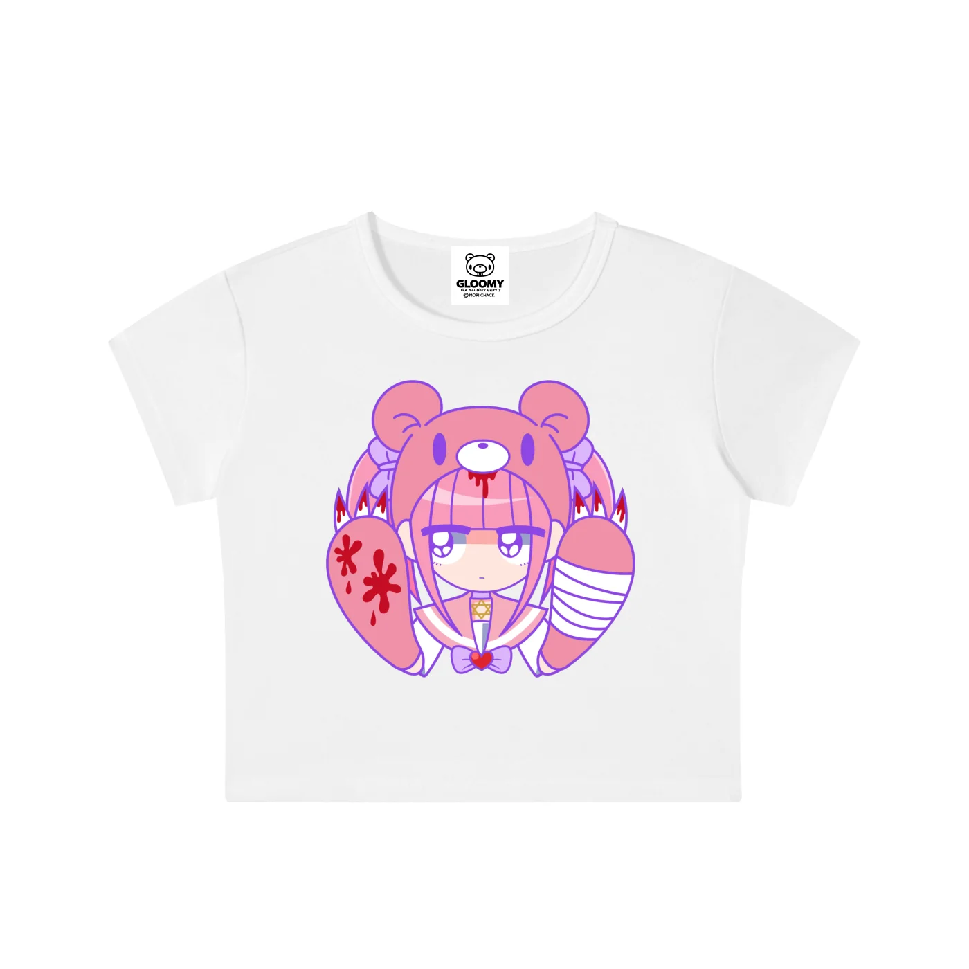 Menhera x Gloomy Snow Washed Crop Top - Image 3