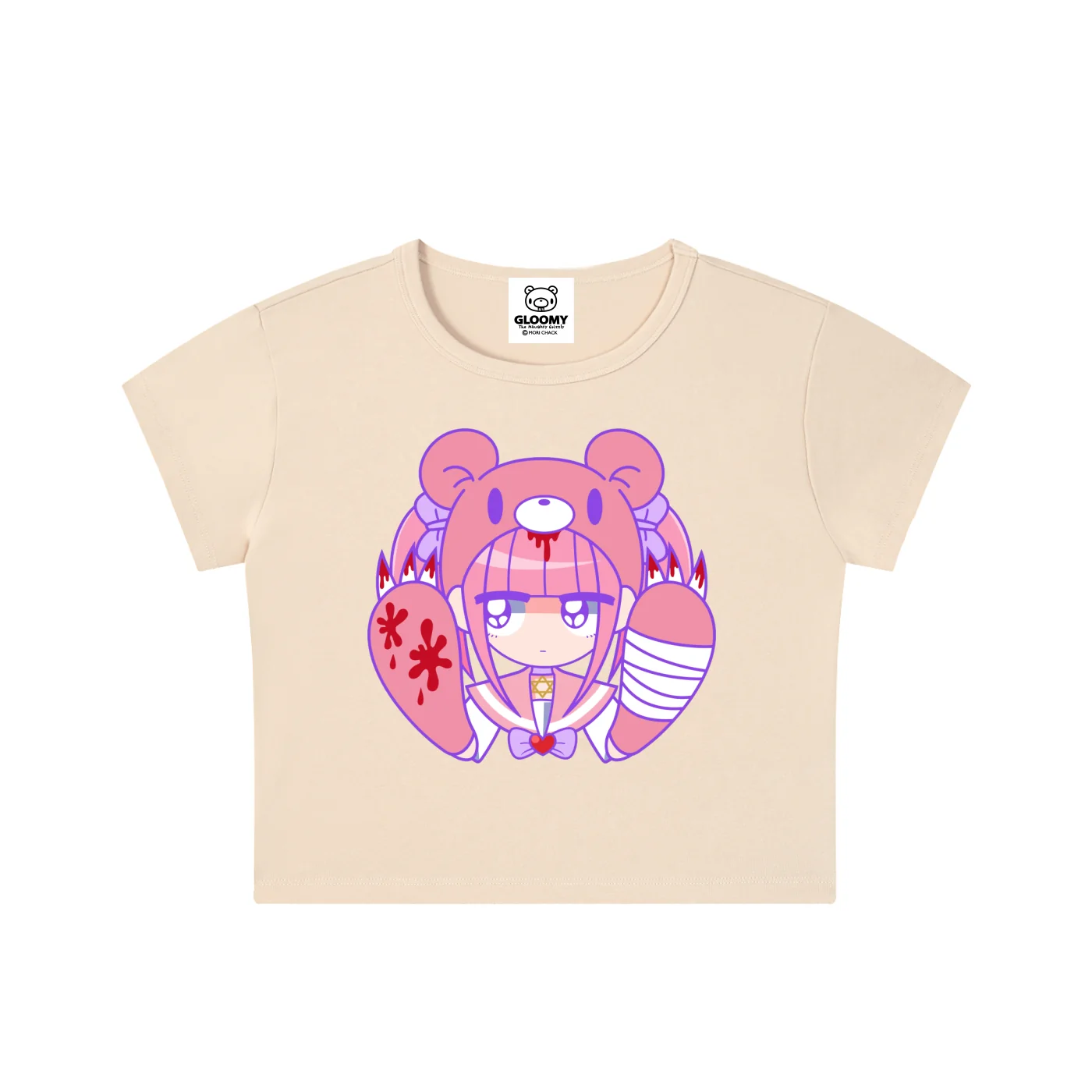 Menhera x Gloomy Snow Washed Crop Top - Image 5