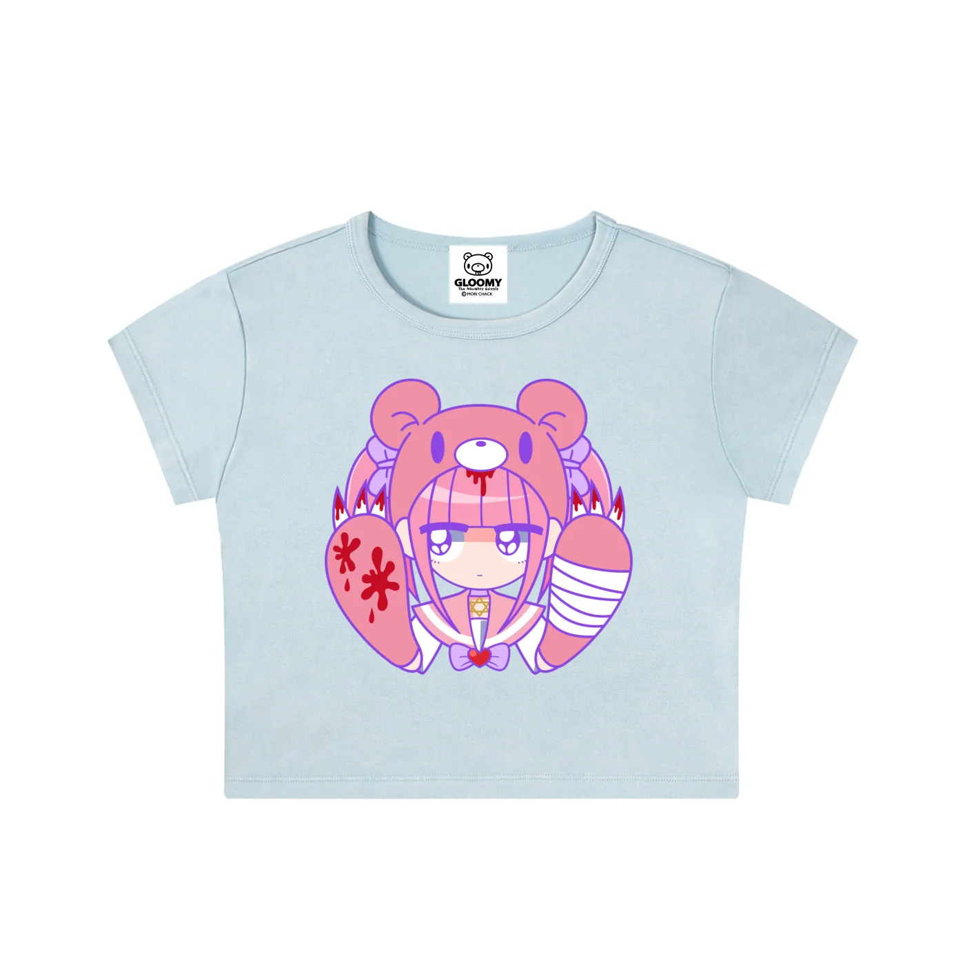 Menhera x Gloomy Snow Washed Crop Top - Image 7