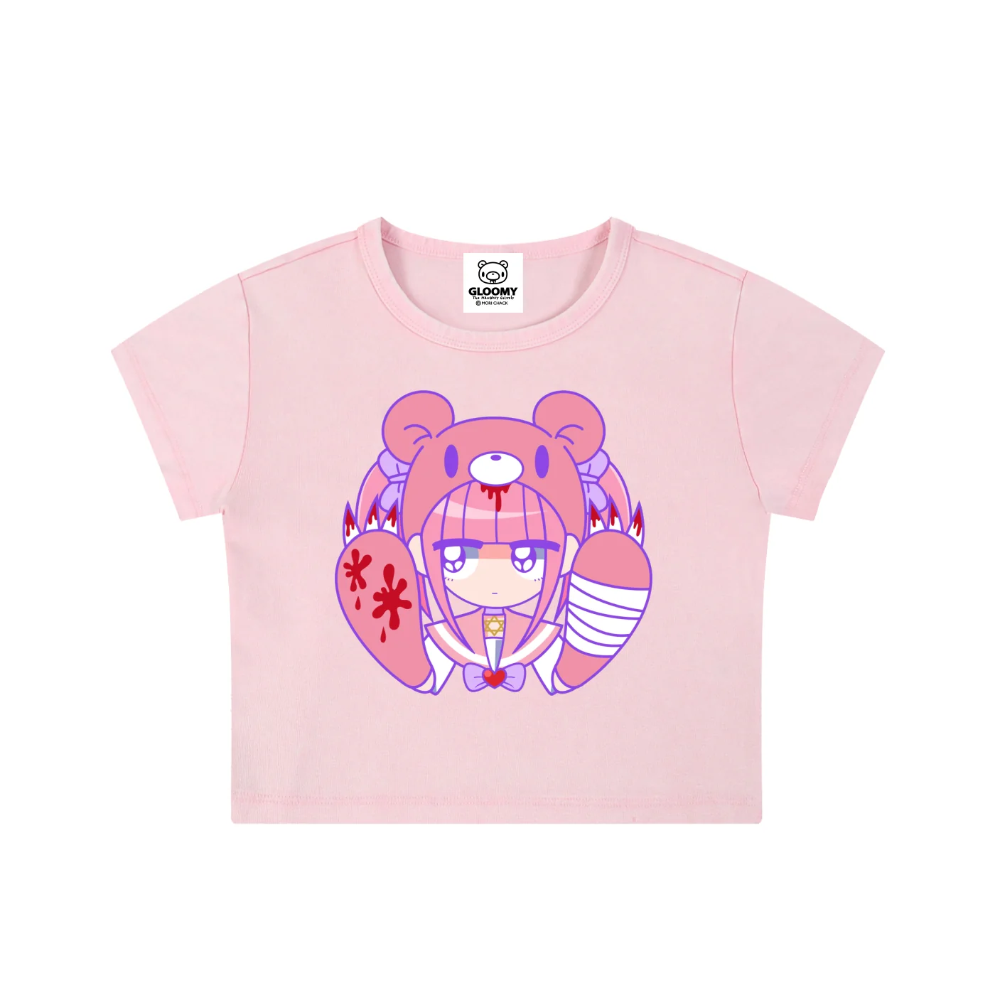Menhera x Gloomy Snow Washed Crop Top - Image 9