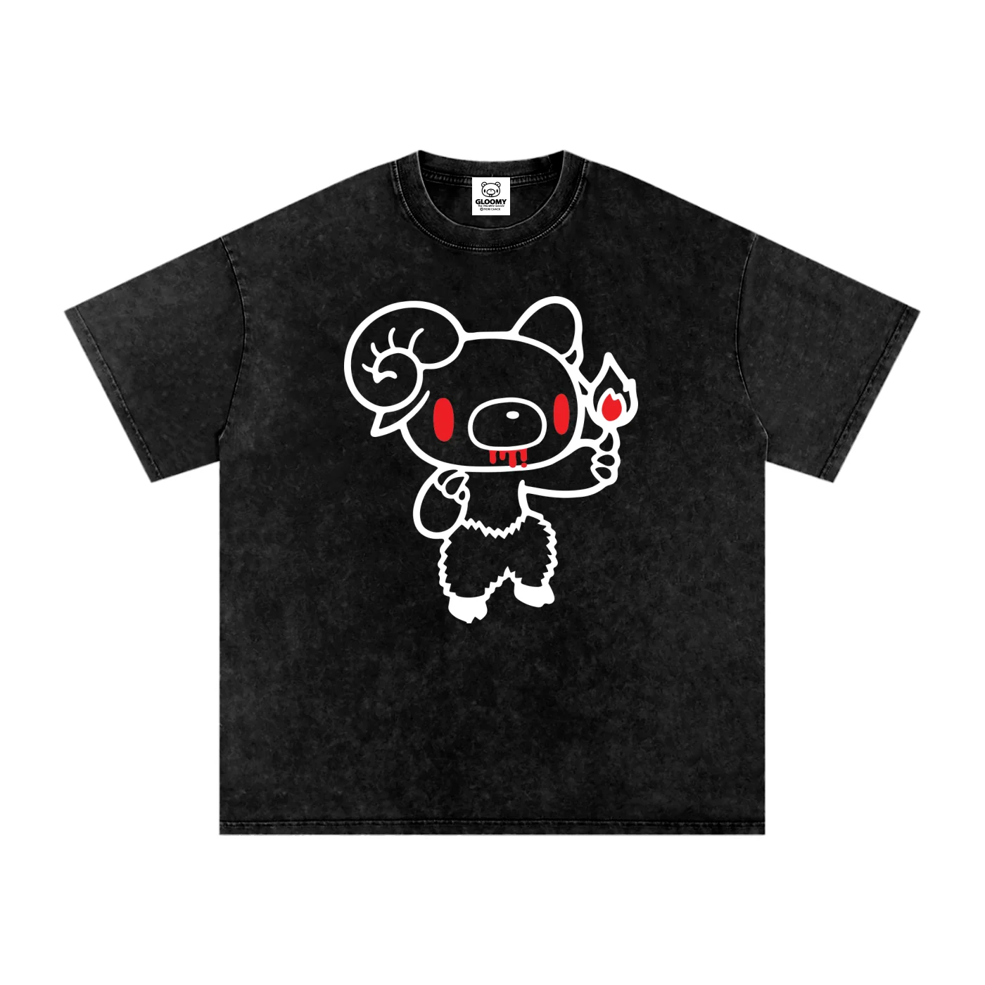 Snow Washed Oversized Cotton T-Shirt